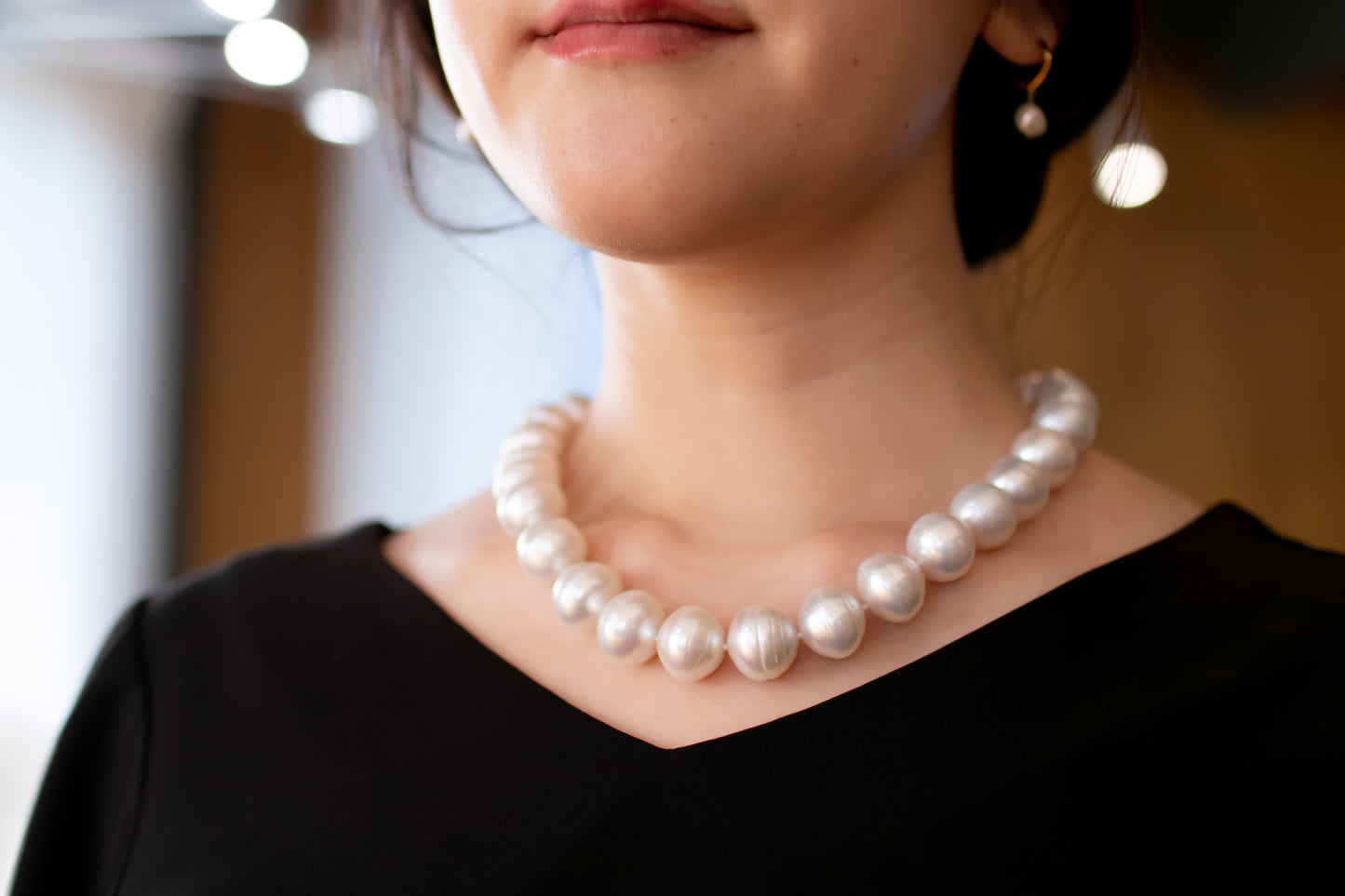 白蝶真珠ネックレス 14.1-18.0mm 1000123