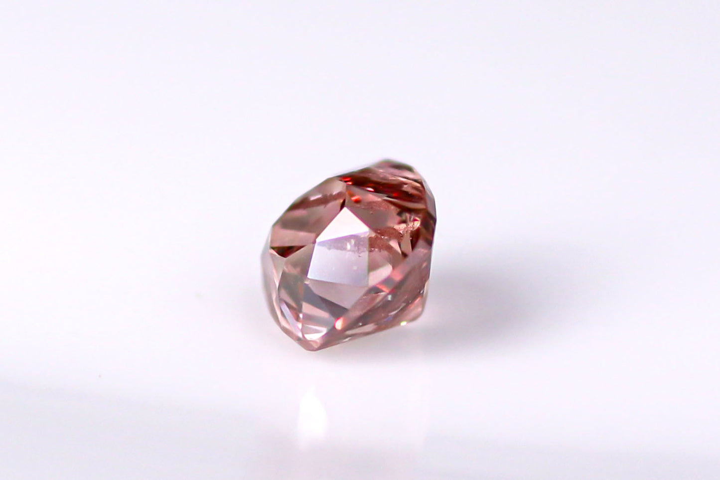 天然ファンシーディープオレンジーピンク ダイヤモンド 0.407ct