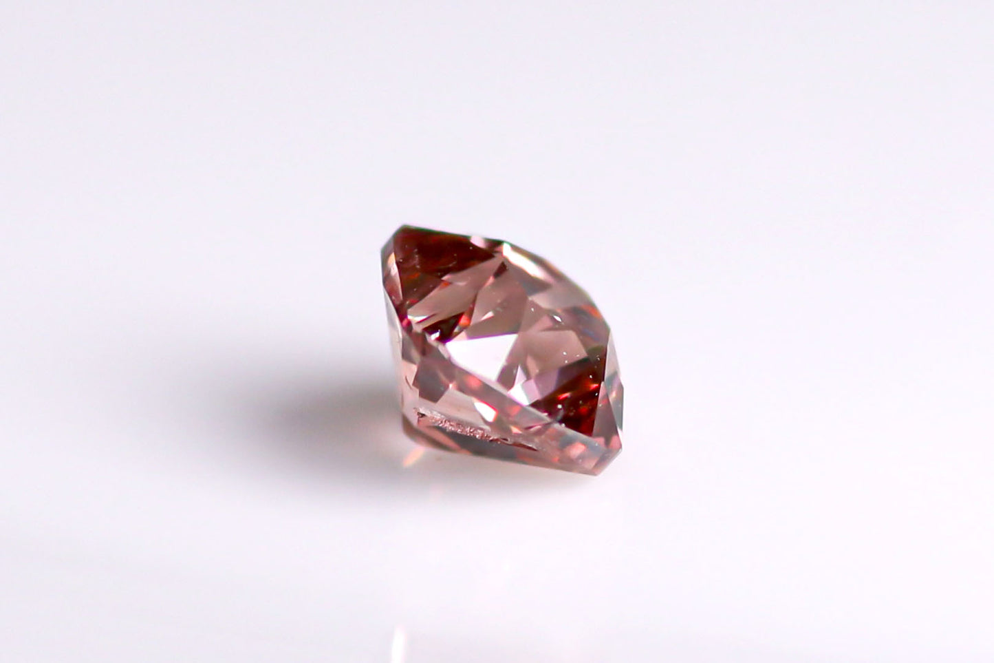 天然ファンシーディープオレンジーピンク ダイヤモンド 0.407ct