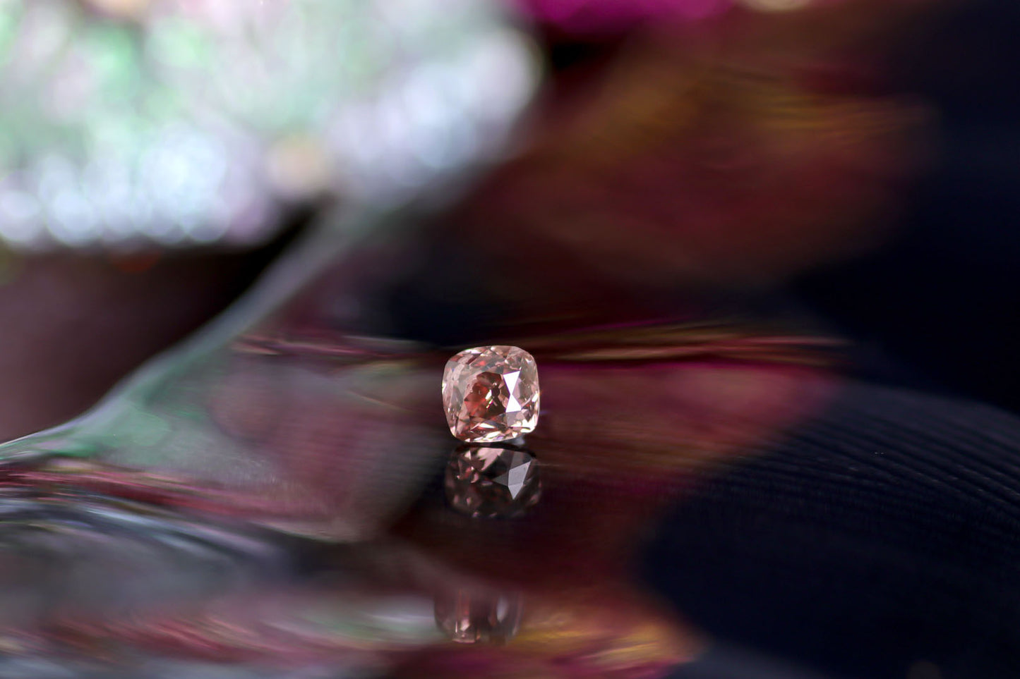 天然ファンシーディープオレンジーピンク ダイヤモンド 0.407ct