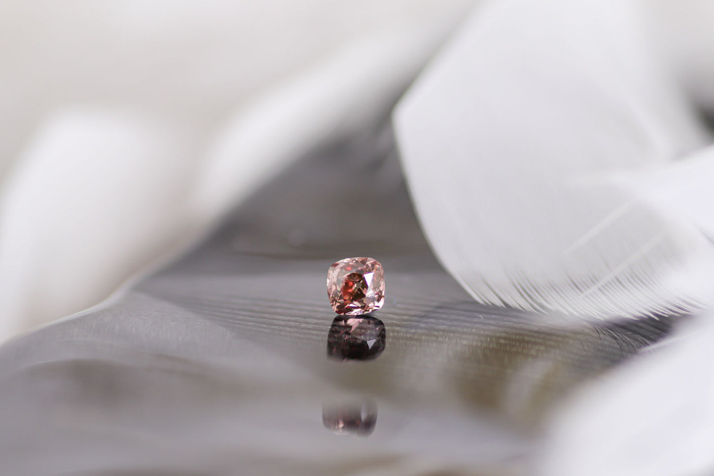 天然ファンシーディープオレンジーピンク ダイヤモンド 0.407ct