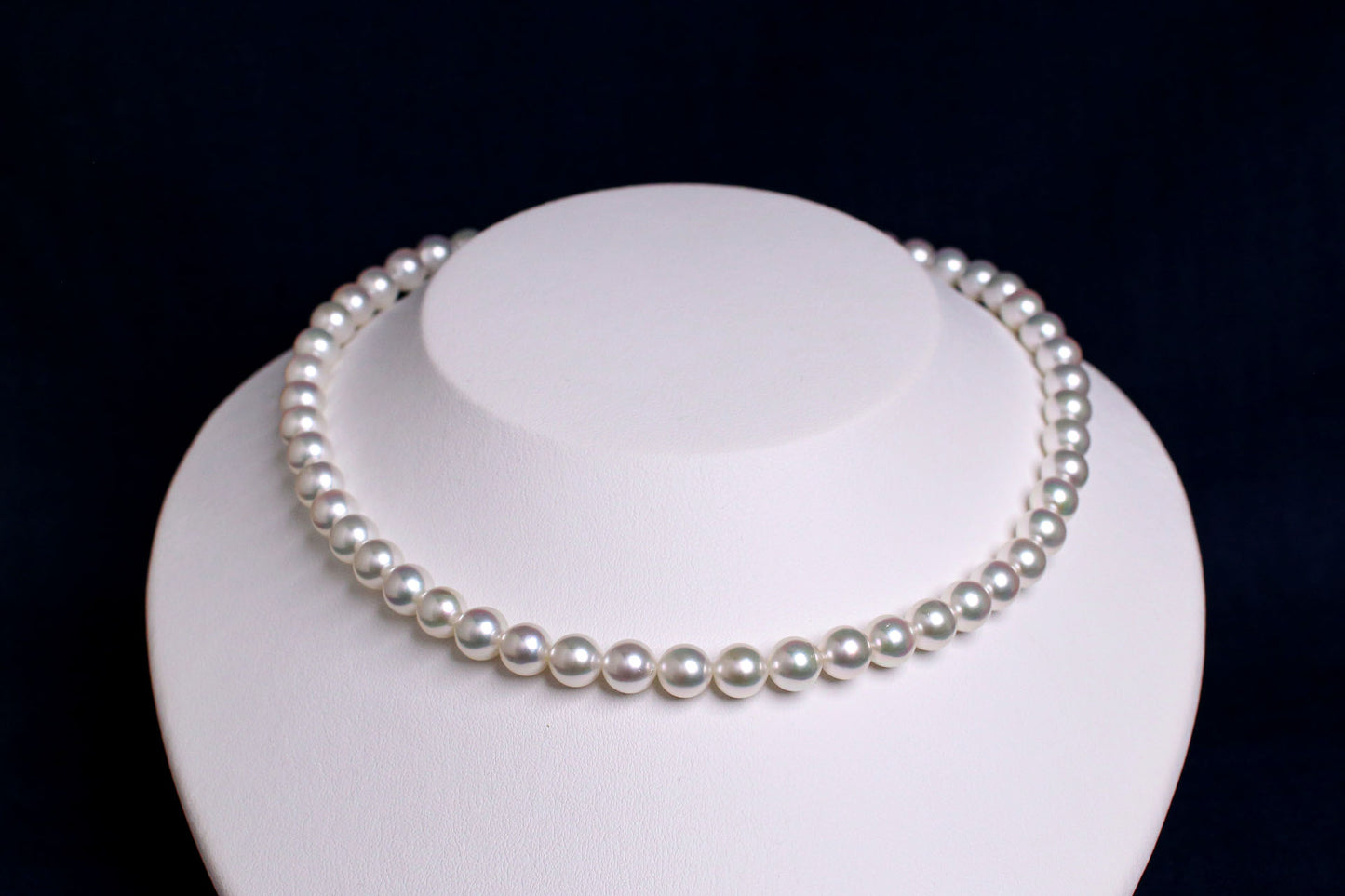 希少なあこや無調色真珠ネックレス 7.5-8.0mm ピアスorイヤリングセット 1068400