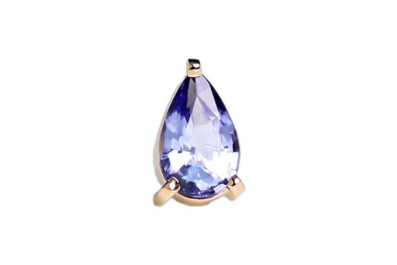 K18YG タンザナイトピアス 0.360ct