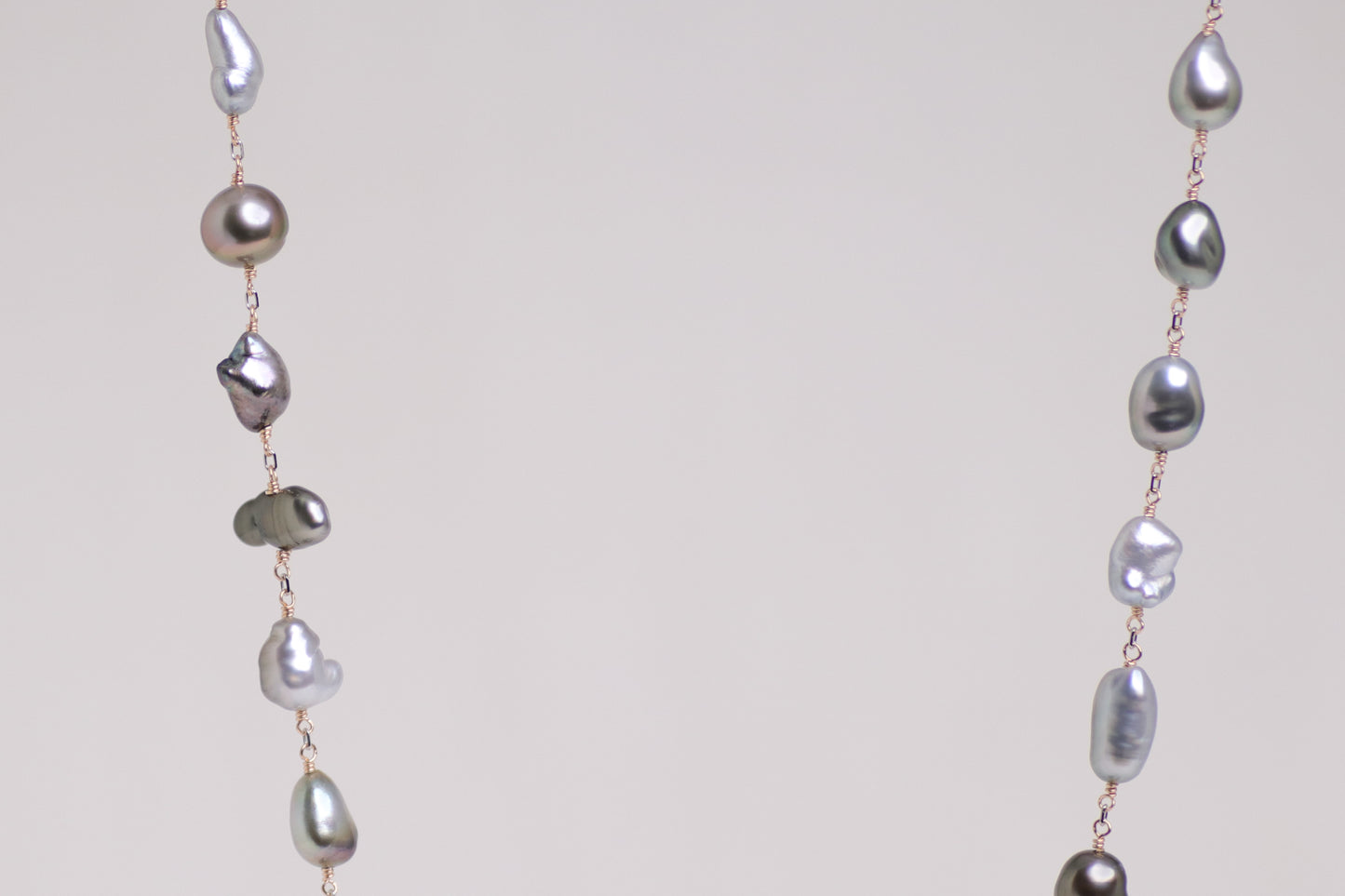 【CASMINE X J.C.BAR】K18YG黒蝶ケシパールネックレス