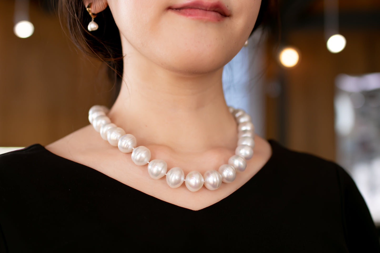 白蝶真珠ネックレス 14.1-18.0mm 1000123