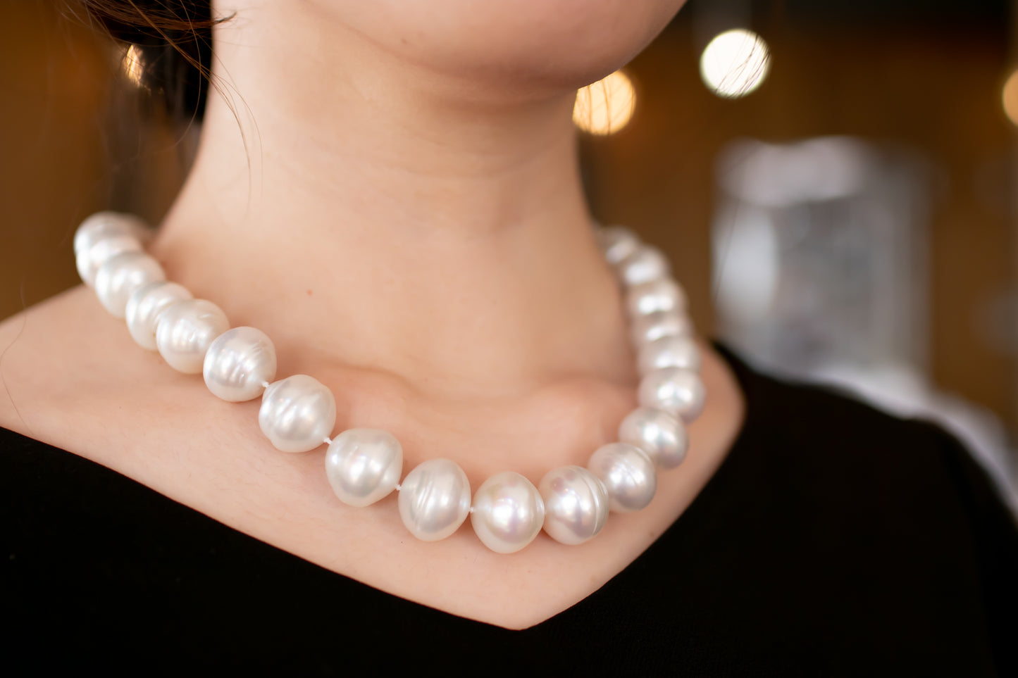 白蝶真珠ネックレス 14.1-18.0mm 1000123