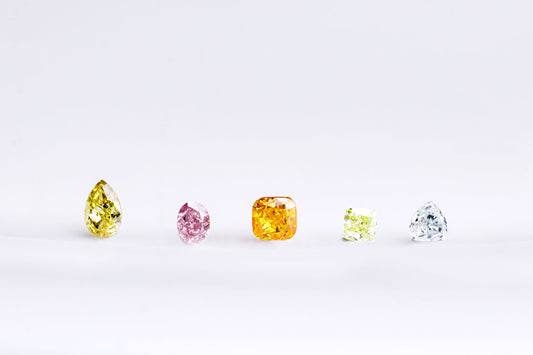 天然ファンシーダイヤモンド 5ピースマルチカラーロット  0.559ct