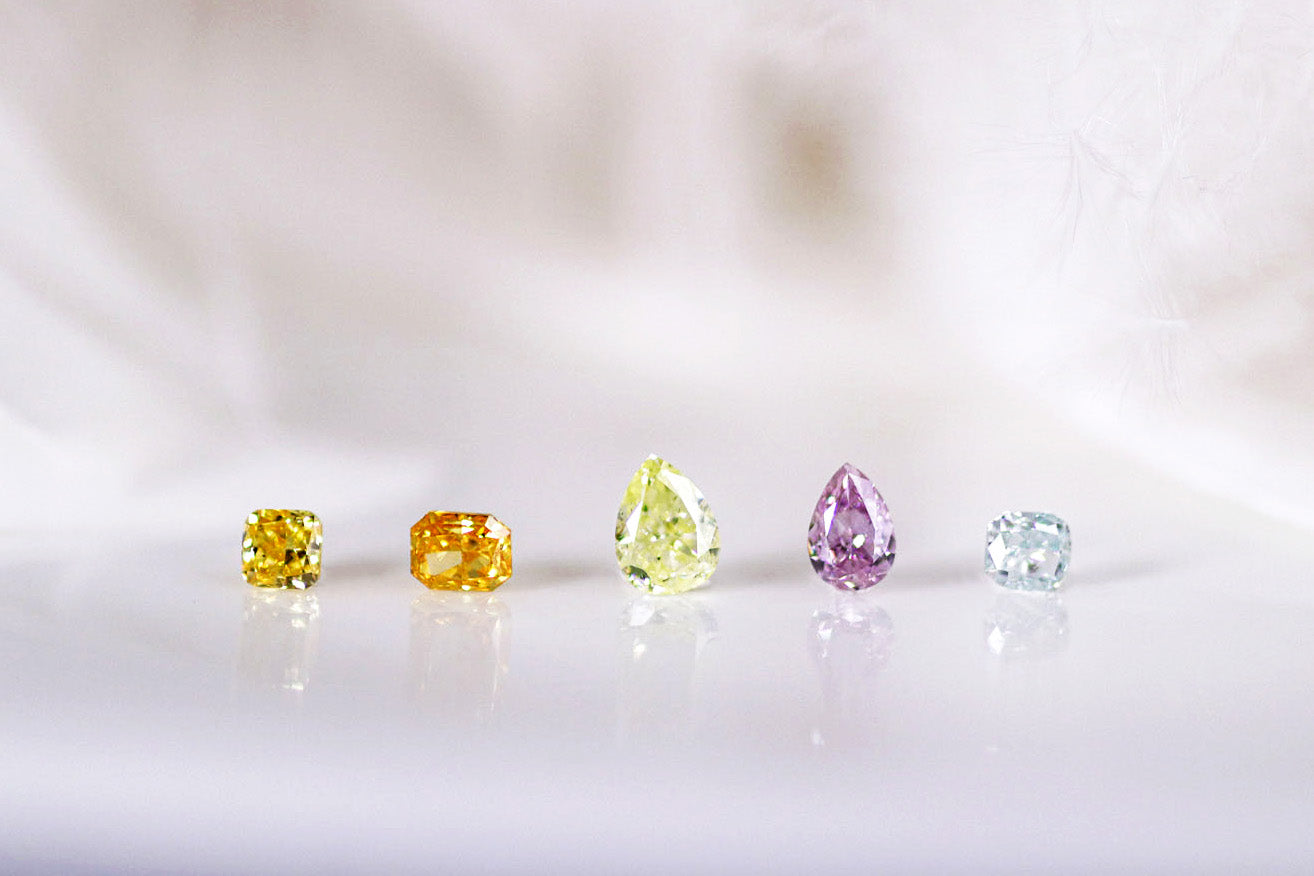 天然ファンシーダイヤモンド マルチロット 5P 0.674ct