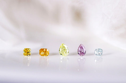 天然ファンシーダイヤモンド マルチロット 5P 0.674ct