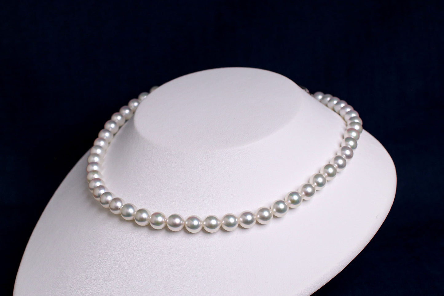 希少なあこや無調色真珠ネックレス 7.5-8.0mm ピアスorイヤリングセット 1068400