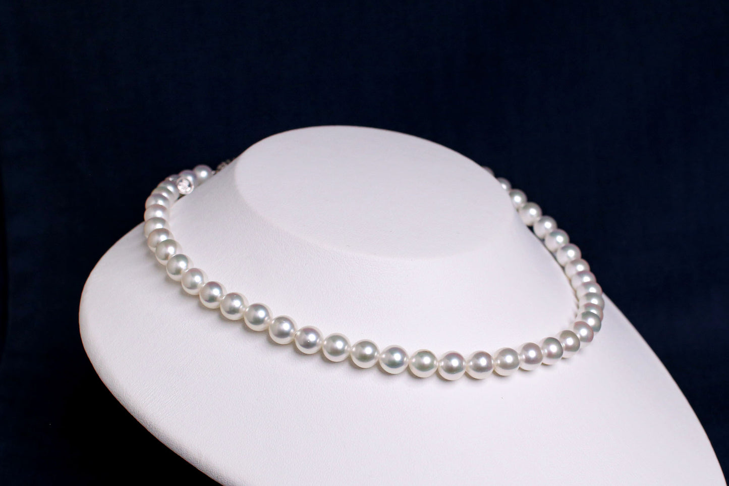 希少なあこや無調色真珠ネックレス 7.5-8.0mm ピアスorイヤリングセット 1068400