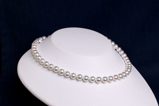 希少なあこや無調色真珠ネックレス 7.5-8.0mm ピアスorイヤリングセット 1068400