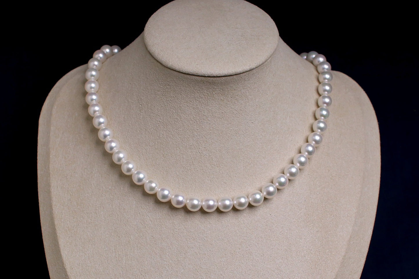 希少なあこや無調色真珠ネックレス 7.5-8.0mm ピアスorイヤリングセット 1068400