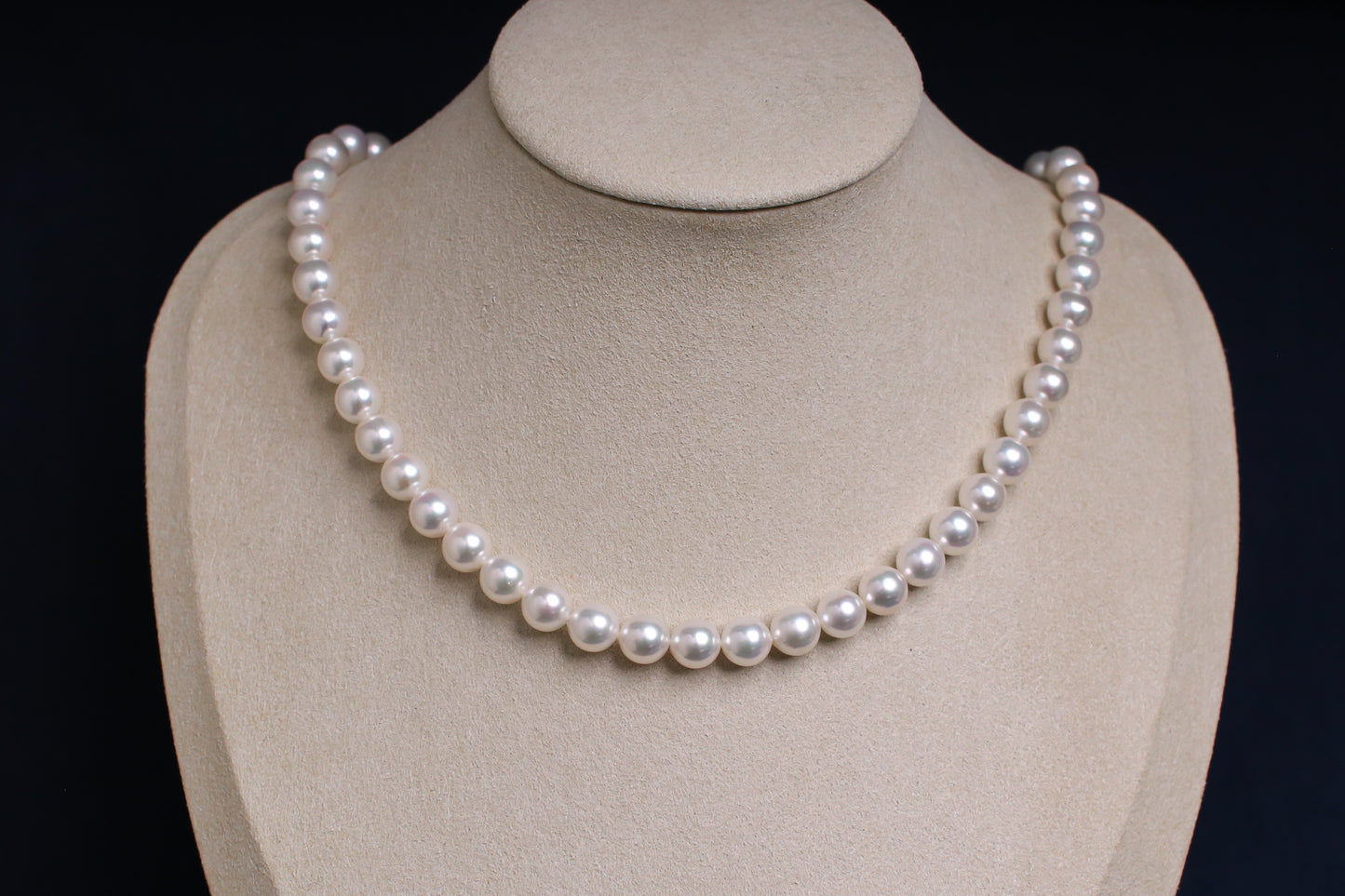 希少なあこや無調色真珠ネックレス 7.5-8.0mm 1068401