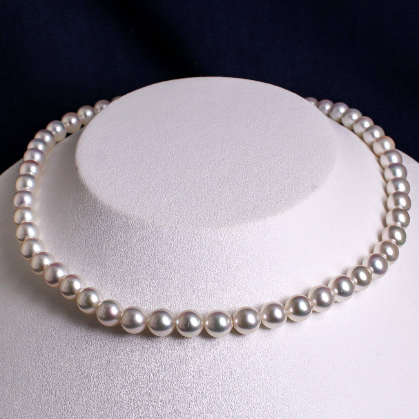 希少なあこや無調色真珠ネックレス 7.5-8.0mm 1068401