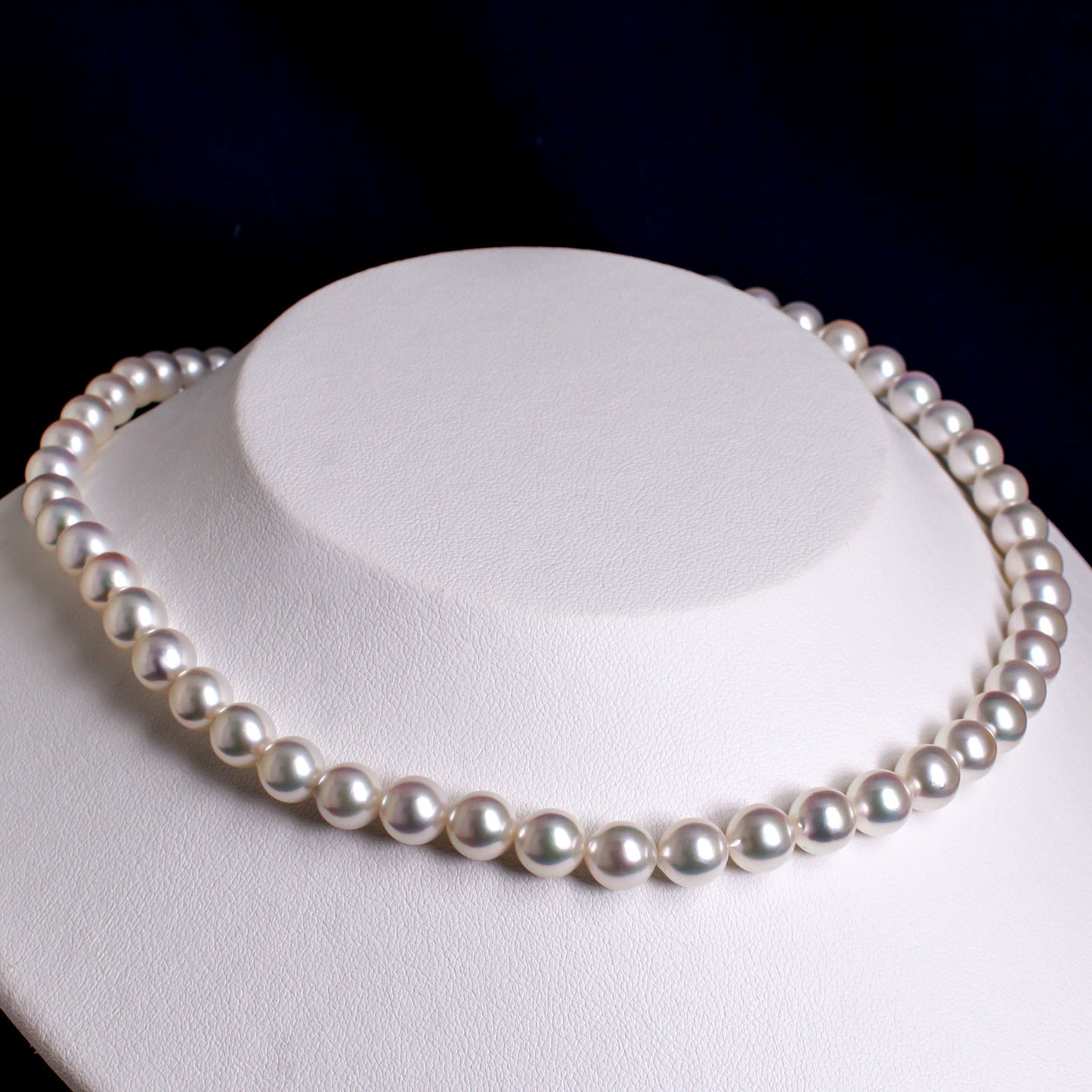 希少なあこや無調色真珠ネックレス 7.5-8.0mm 1068401