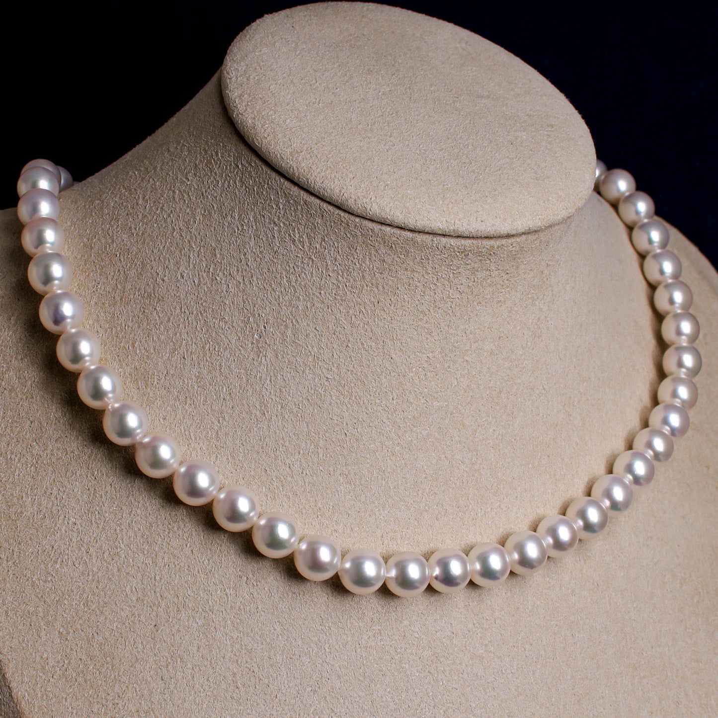 希少なあこや無調色真珠ネックレス 7.5-8.0mm 1068401