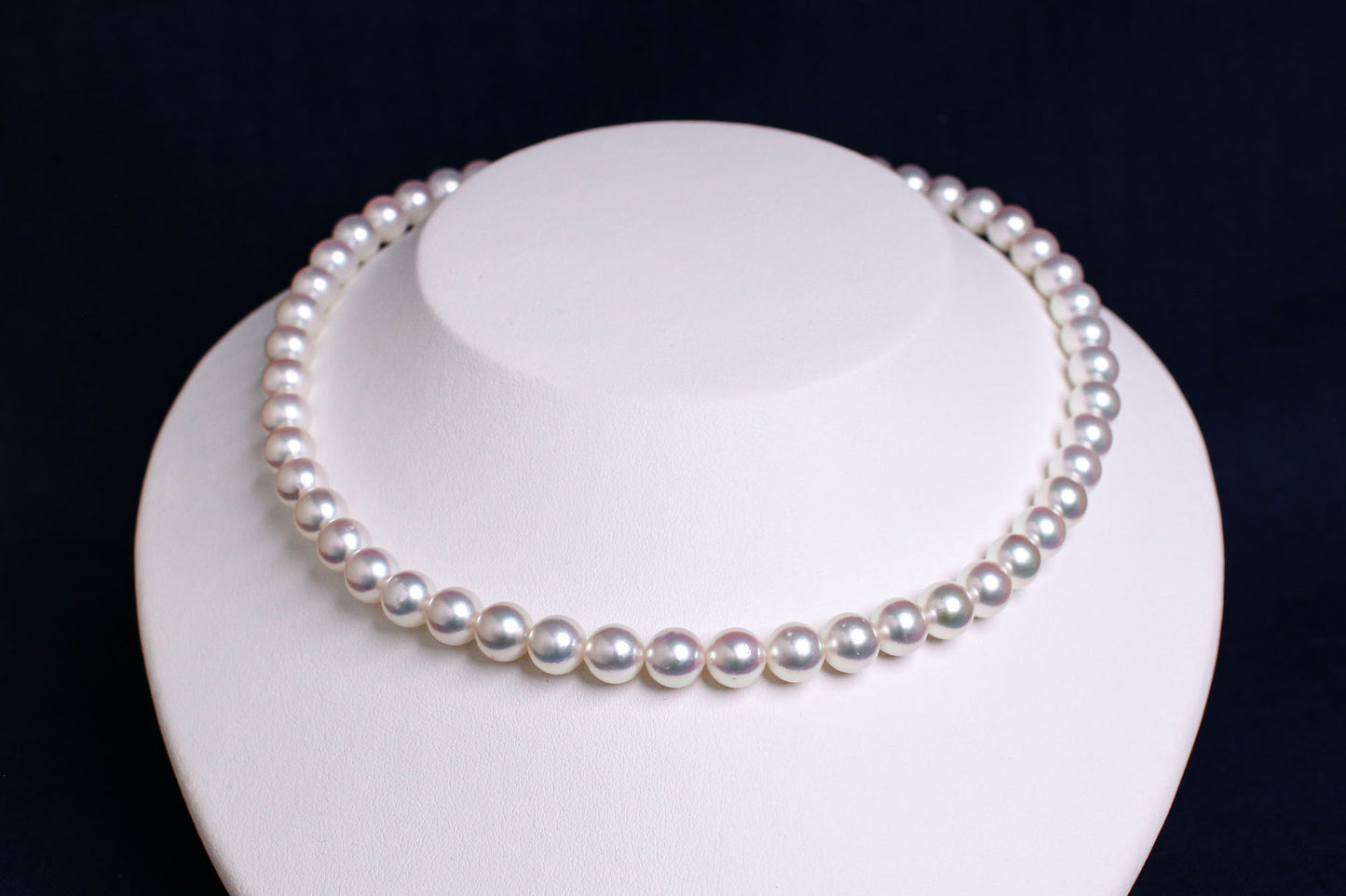 希少なあこや無調色真珠ネックレス 8.0-8.5mm イヤリングorピアスセット 1070141