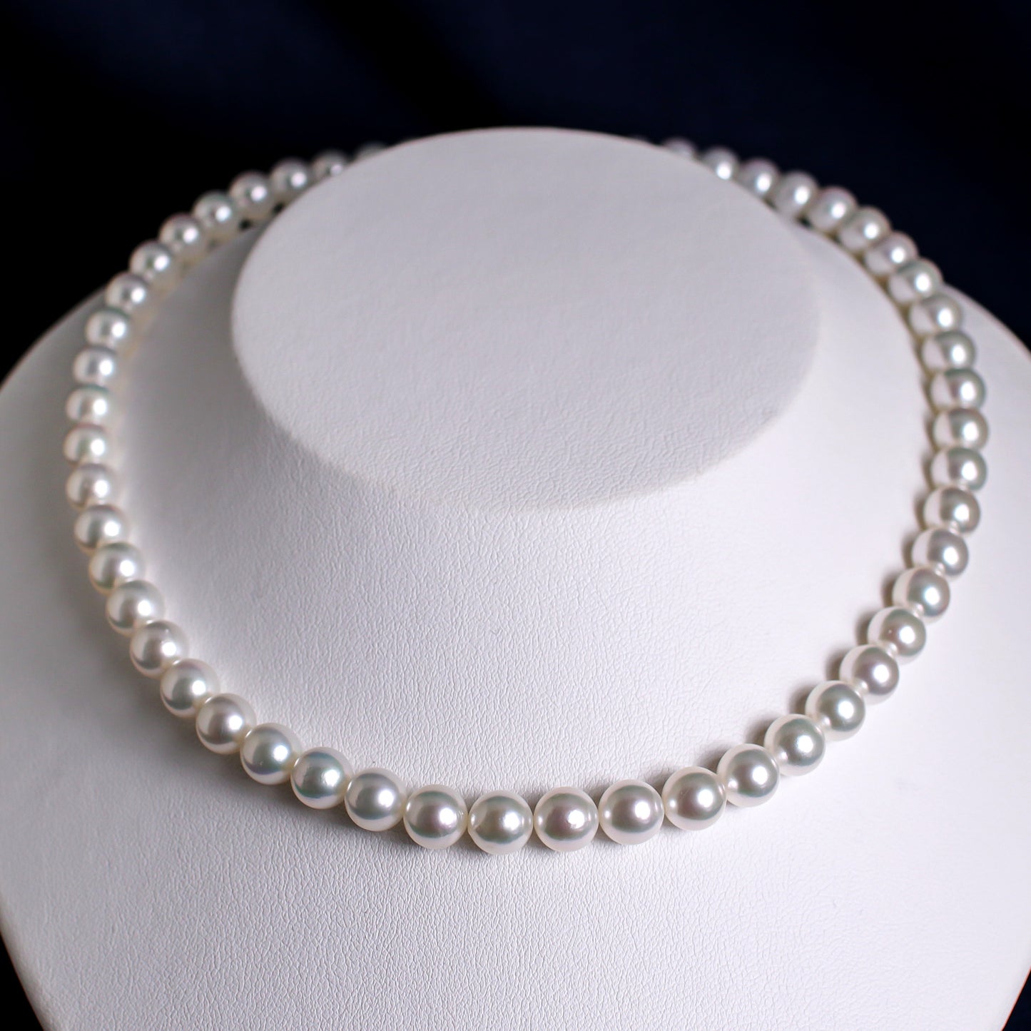 希少なあこや無調色真珠ネックレス 8.0-8.5mm イヤリングorピアスセット 1070143