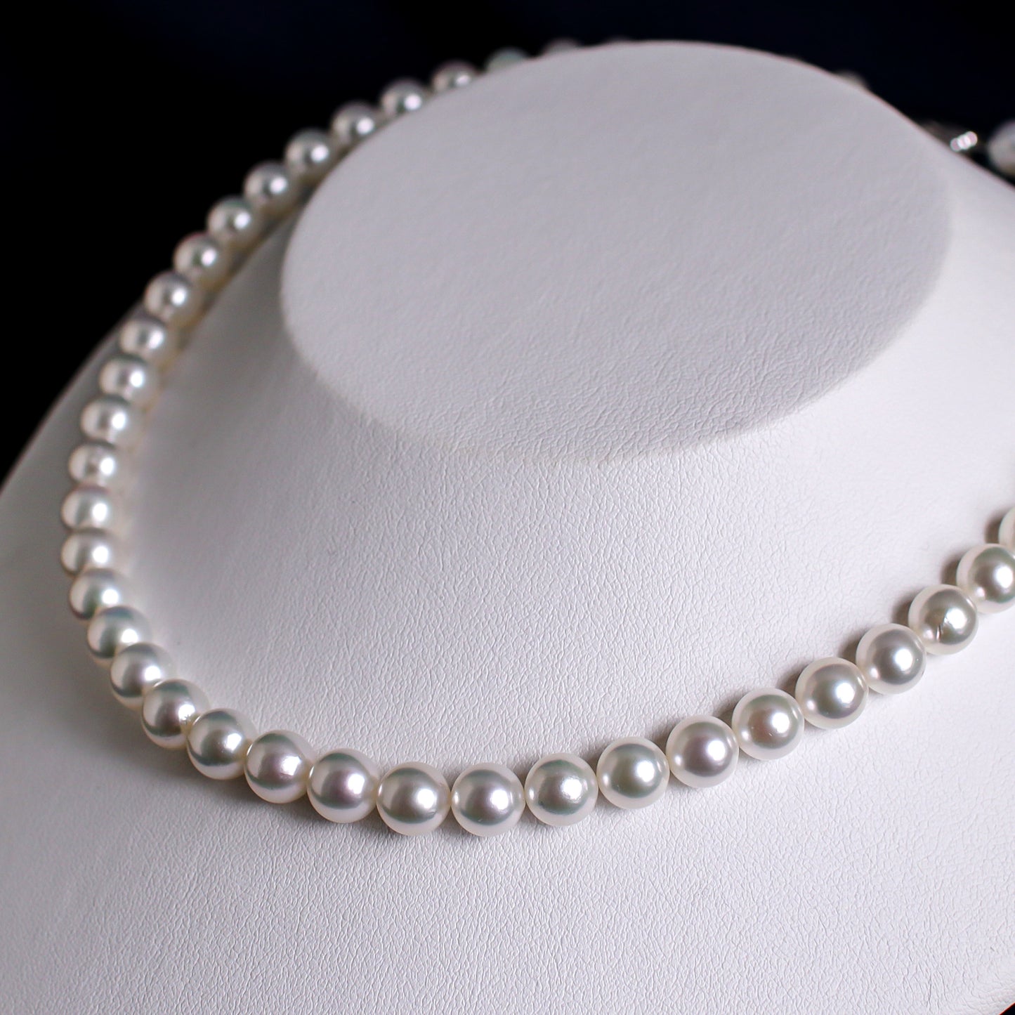 希少なあこや無調色真珠ネックレス 8.0-8.5mm イヤリングorピアスセット 1070143