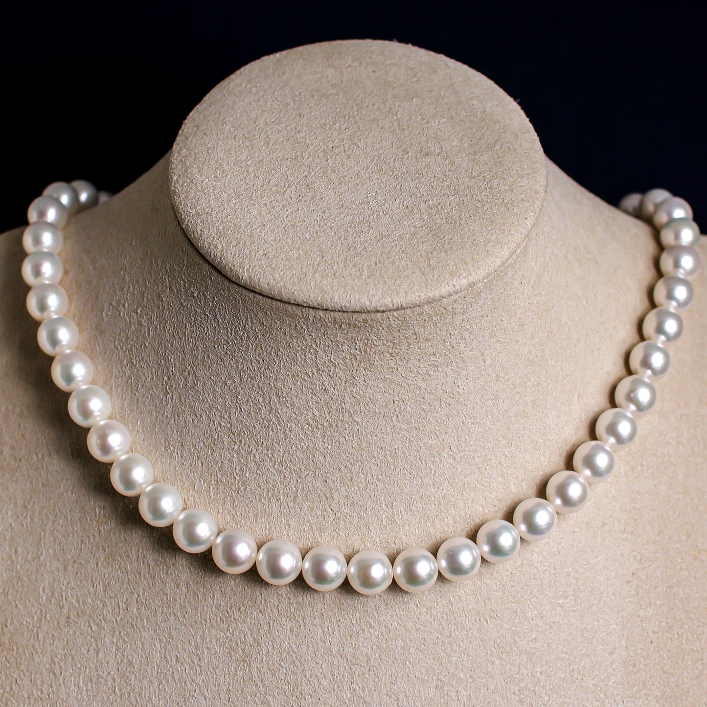 希少なあこや無調色真珠ネックレス 8.0-8.5mm イヤリングorピアスセット 1070143