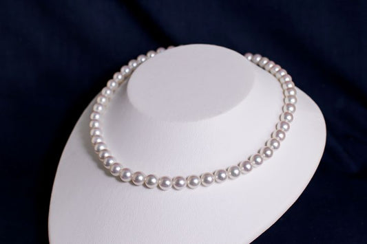 希少なあこや無調色真珠ネックレス 8.0-8.5mm イヤリングorピアスセット 1070826