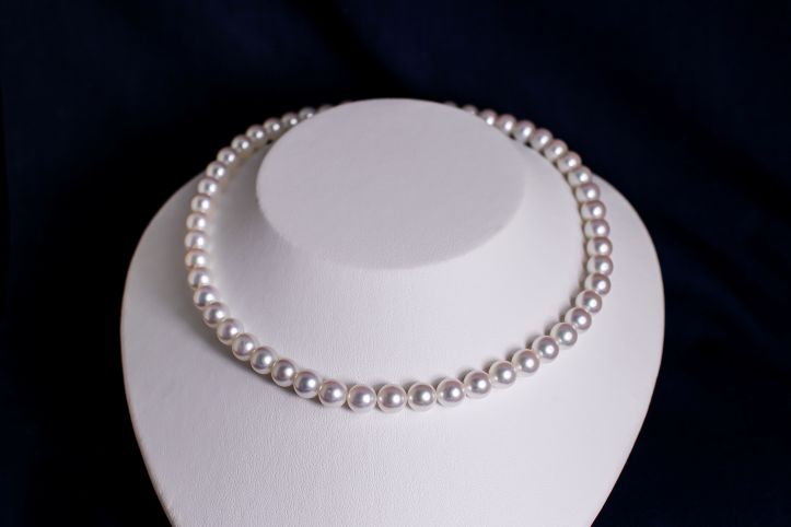 希少なあこや無調色真珠ネックレス 8.0-8.5mm イヤリングorピアスセット 1070826