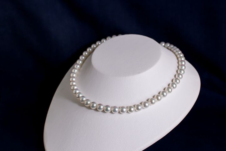 希少なあこや無調色真珠ネックレス 8.0-8.5mm イヤリングorピアスセット 1070827