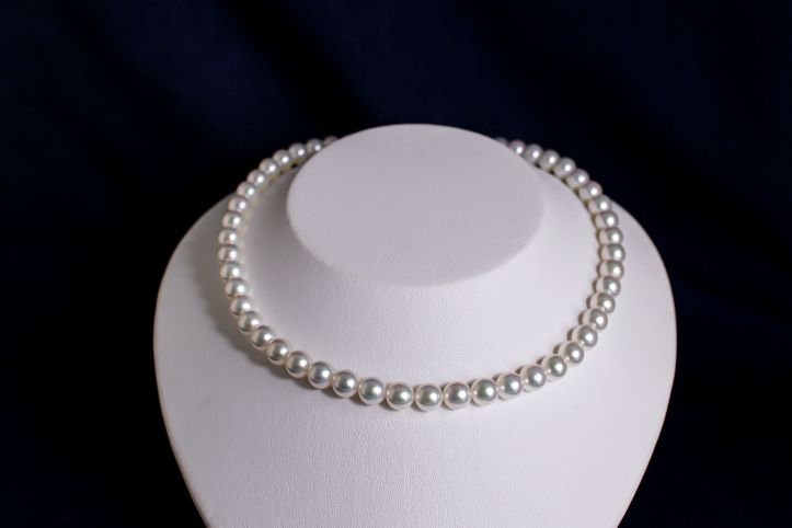 希少なあこや無調色真珠ネックレス 8.0-8.5mm イヤリングorピアスセット 1070827