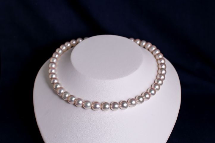 希少なあこや真珠ネックレス 9.0-9.5mm イヤリングorピアスセット 1070969