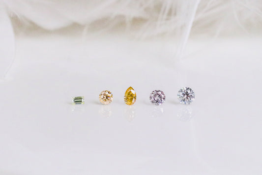 天然ファンシーダイヤモンド マルチロット 5P 0.693ct