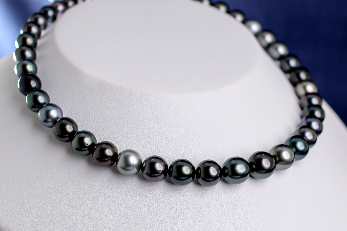 タヒチパール（黒蝶真珠）ネックレス 8.1-10.6mm 1072157
