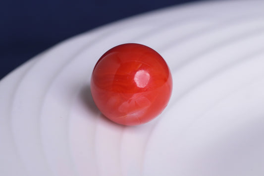 天然血赤珊瑚 丸玉 37.5ct