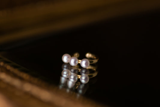 Pt850 あこや真珠 イヤーカフ [iluminar/レグルス]