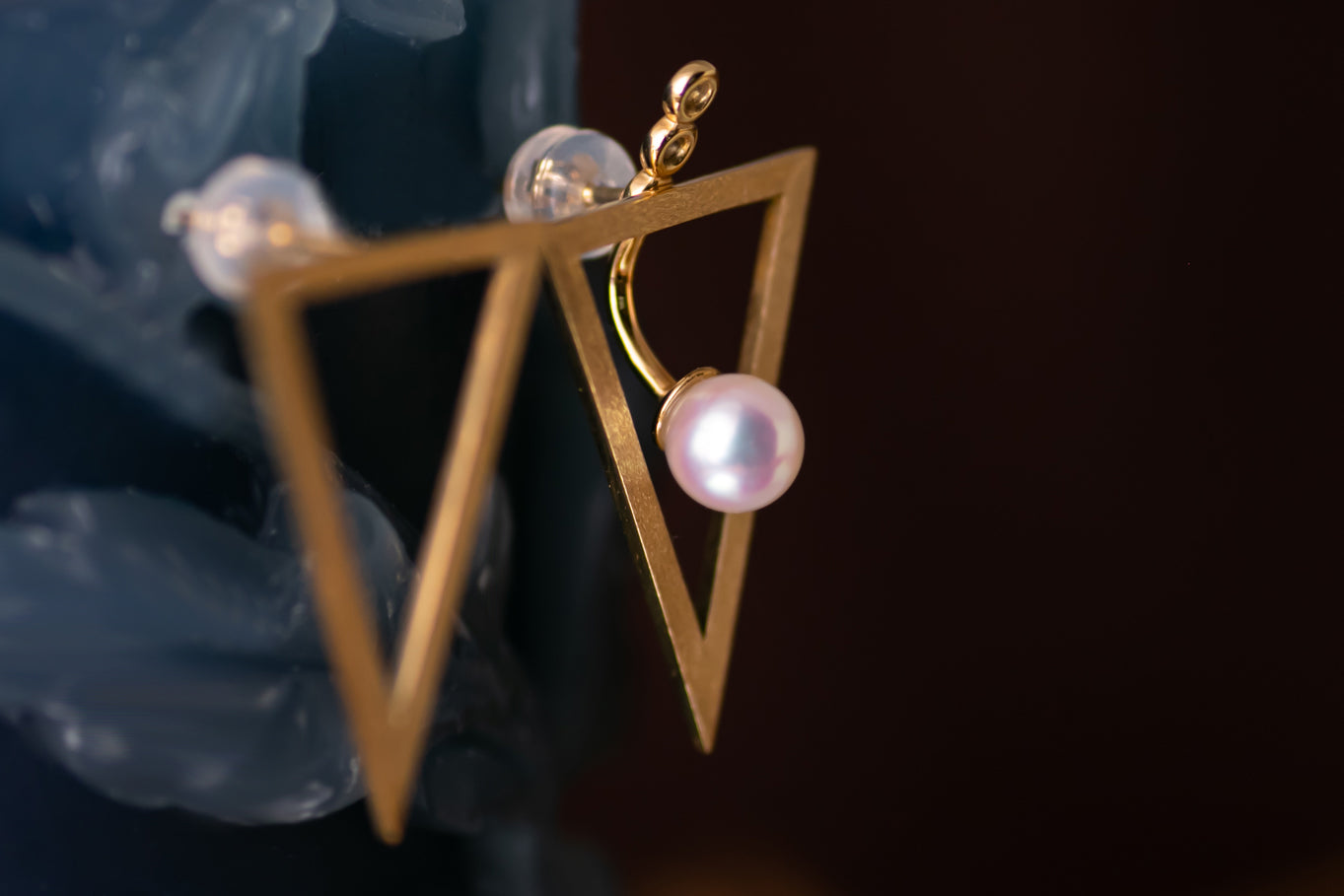 【iluminar】K18YG あこや真珠ピアス 〈シリウス〉