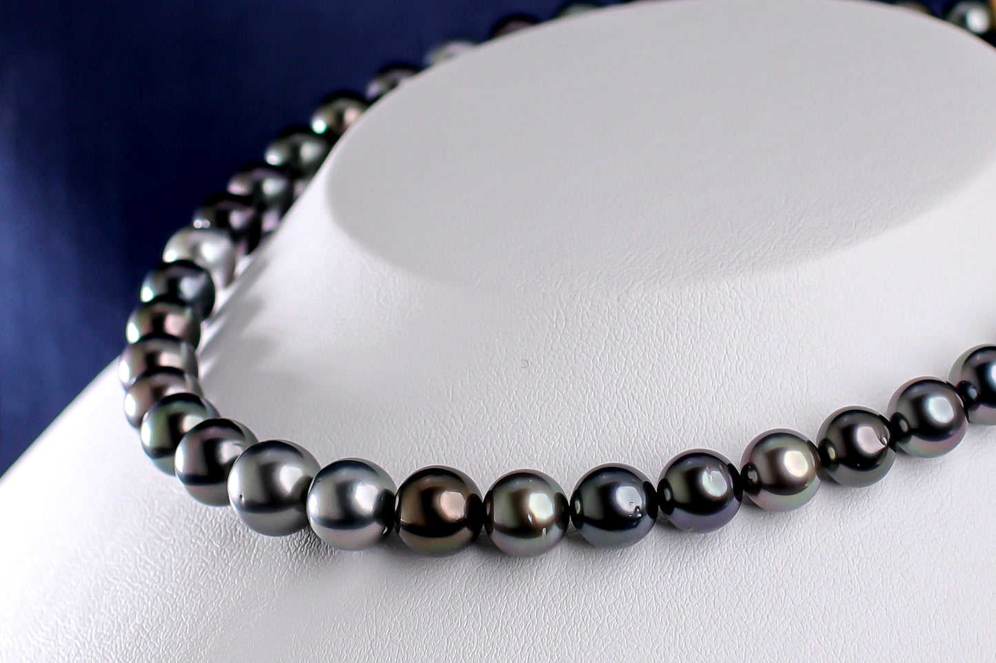 タヒチパール（黒蝶真珠）ネックレス 8.0-10.8mm