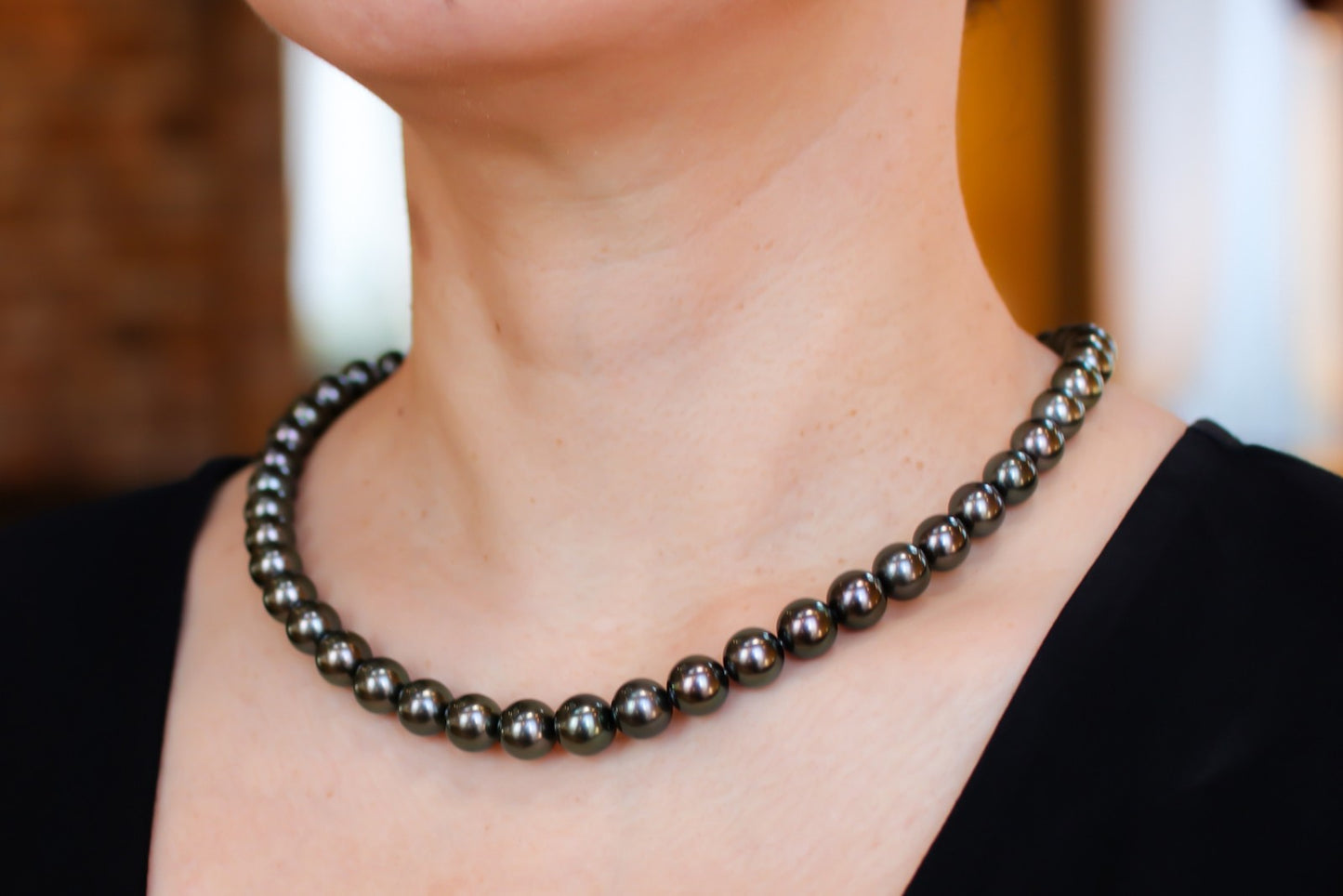 タヒチパール（黒蝶真珠）ネックレス 7.9-10.0mm