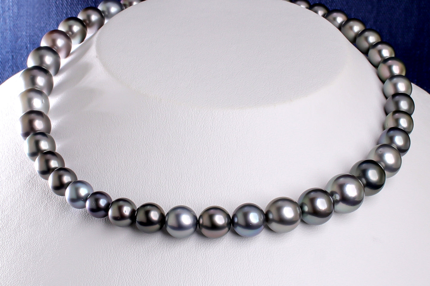 タヒチパール（黒蝶真珠）ネックレス 8.0-12.0mm
