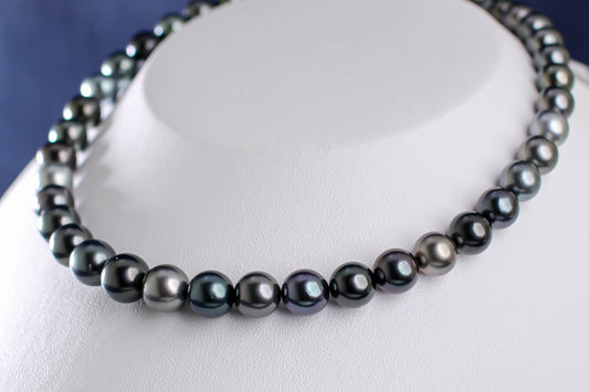 タヒチパール（黒蝶真珠）ネックレス 8.1-10.6mm