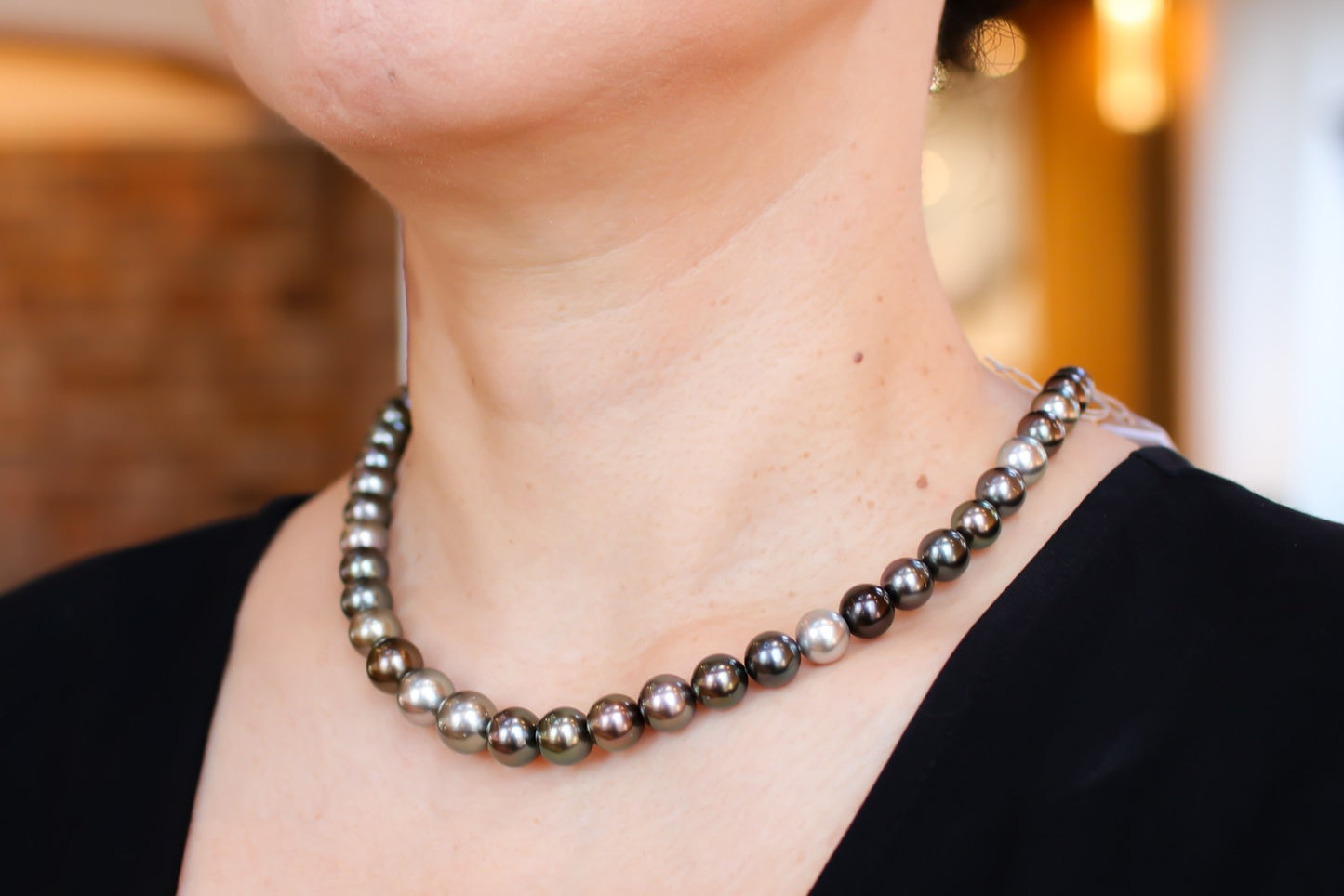 タヒチパール（黒蝶真珠）ネックレス 8.0-10.8mm